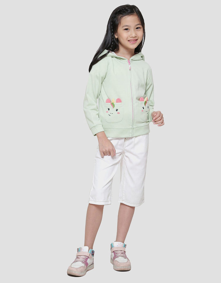 Little M Unicorn Pocket Girls Jacket