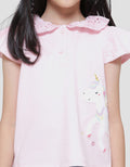 Little M Unicorn Uniflow App Girls Short Sleeve T-Shirt