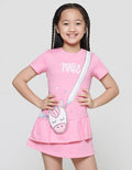Little M Midi Dress Lengan Pendek Tas Unicorn Anak Perempuan
