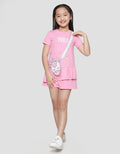 Little M Midi Dress Lengan Pendek Tas Unicorn Anak Perempuan