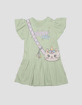 Little M Tas Kittycorn Midi Dress Anak Perempuan