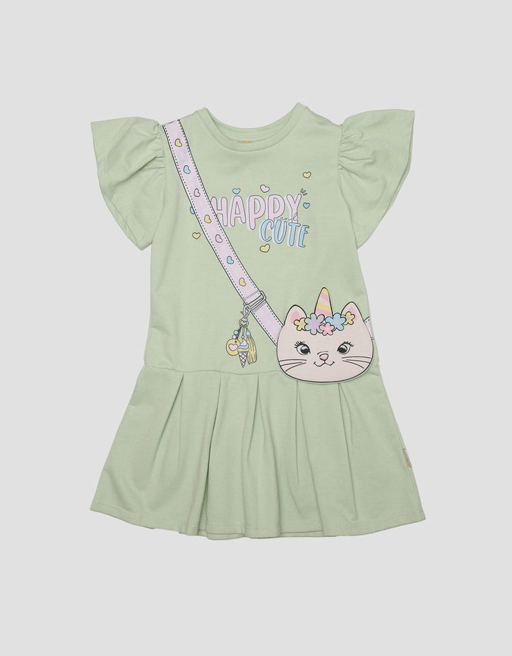Little M Tas Kittycorn Midi Dress Anak Perempuan