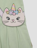 Little M Tas Kittycorn Midi Dress Anak Perempuan