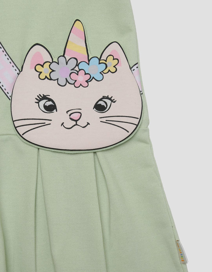 Little M Tas Kittycorn Midi Dress Anak Perempuan