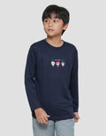 Nevada Pe Print Logo Anime Kaos Lengan Panjang Anak Laki-Laki