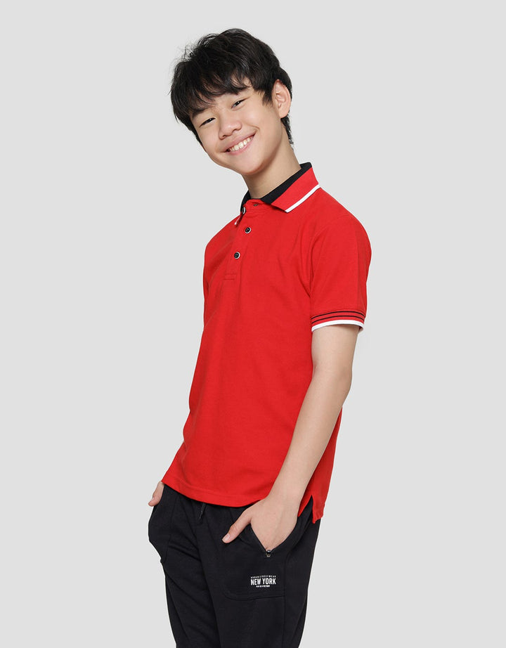 Nevada Solid Kaos Polo Lacoste Anak Laki-Laki