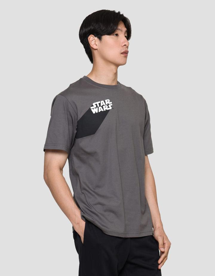Star Wars Front Rubber Print Diagonally Men's T-Shirt