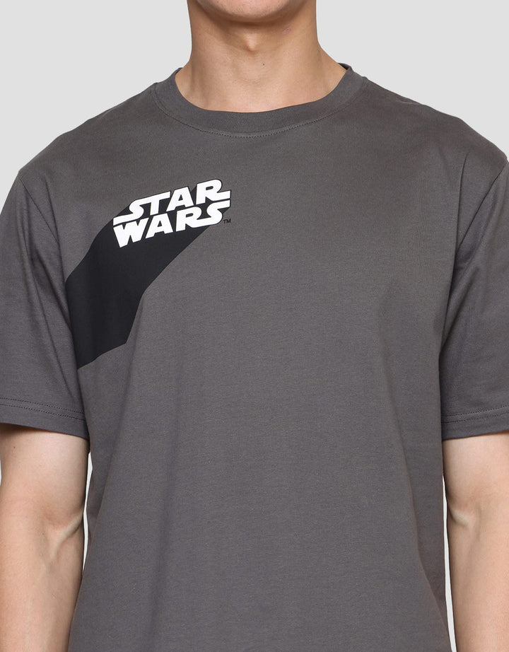 Star Wars Front Rubber Print Diagonally Men's T-Shirt