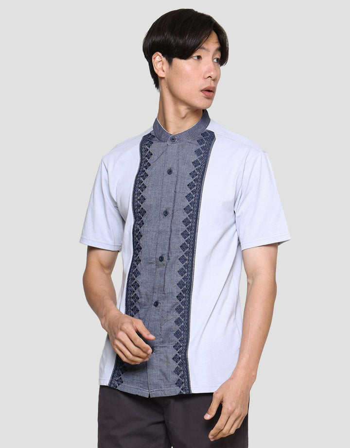 T Zone Koko Muslim Lengan Pendek Panels Embro Pria