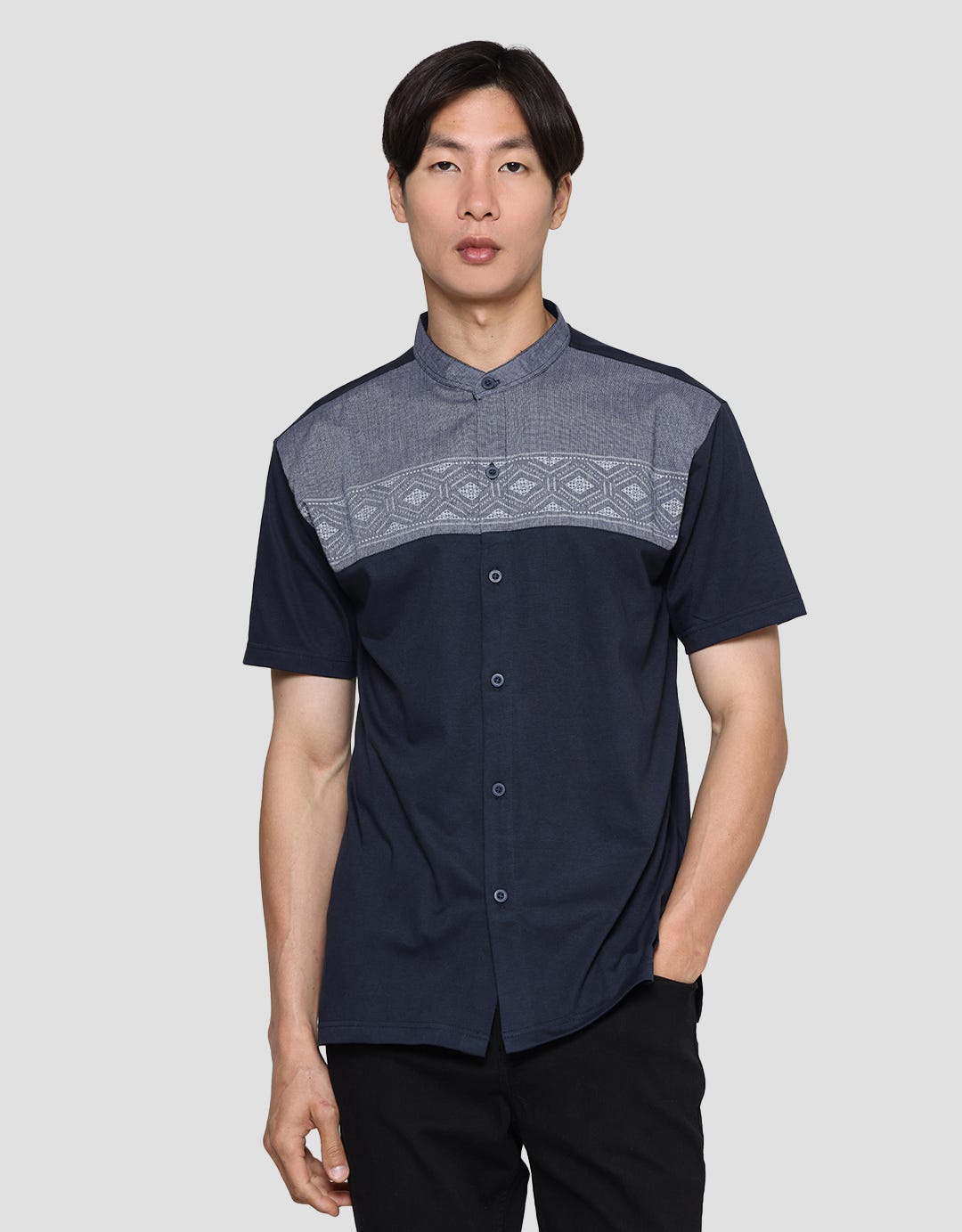 T Zone Koko Muslim Short Sleeve Men's Cut And Sewn Printing