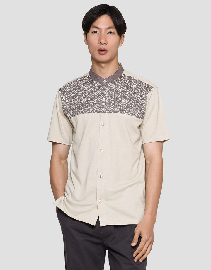 T Zone Koko Muslim Short Sleeve Men's Cut And Sewn Printing