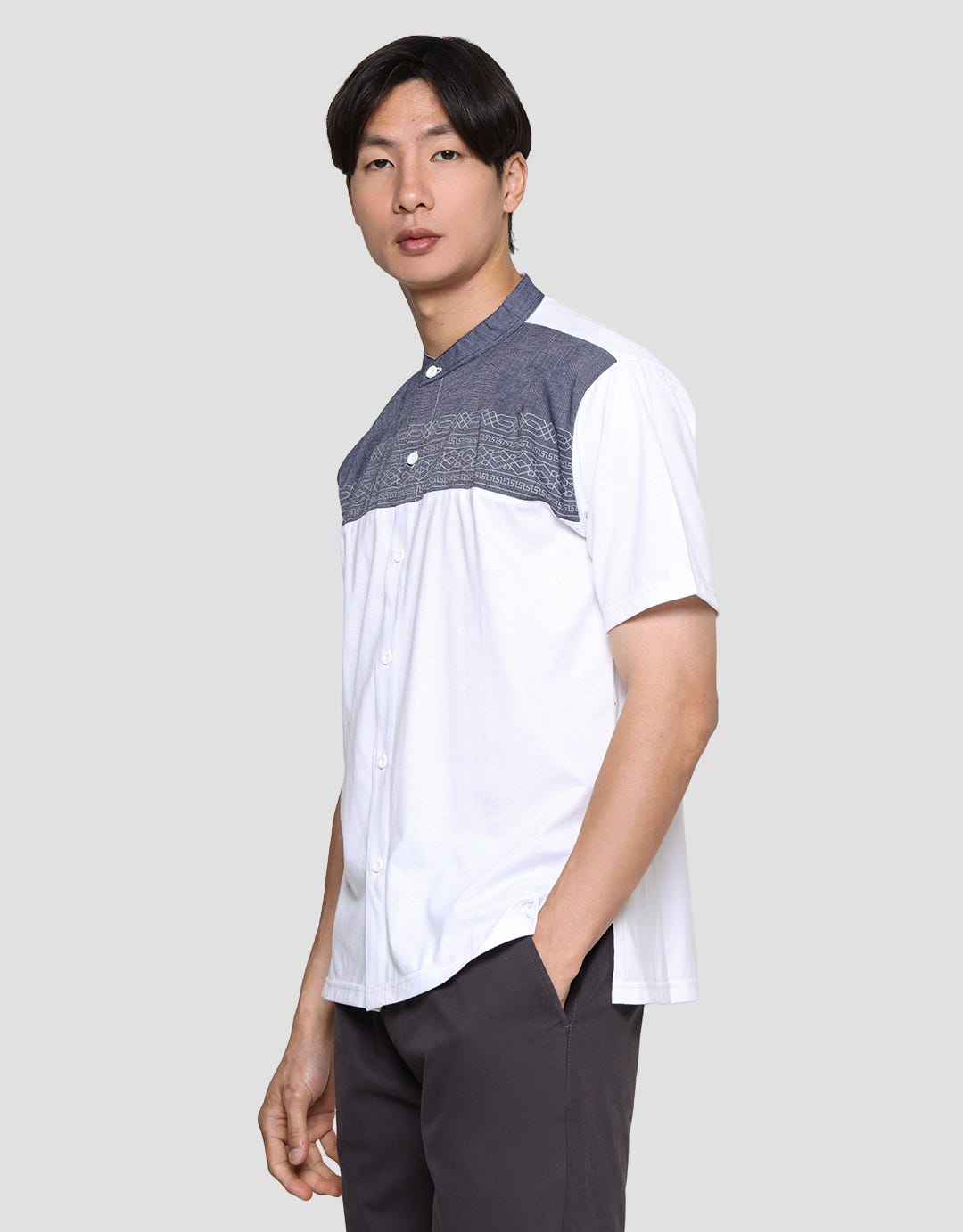 T Zone Cut And Sewn On Top Printing Men's Muslim Koko