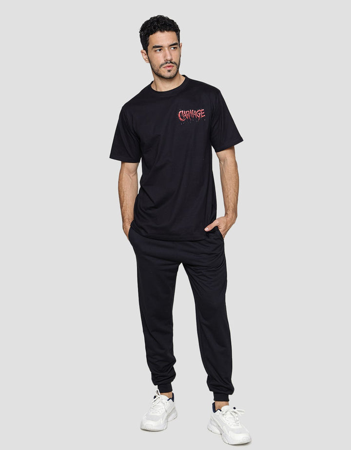 Marvel Men's Short Sleeve T-Shirt Red Carnage Text And Full Carnage