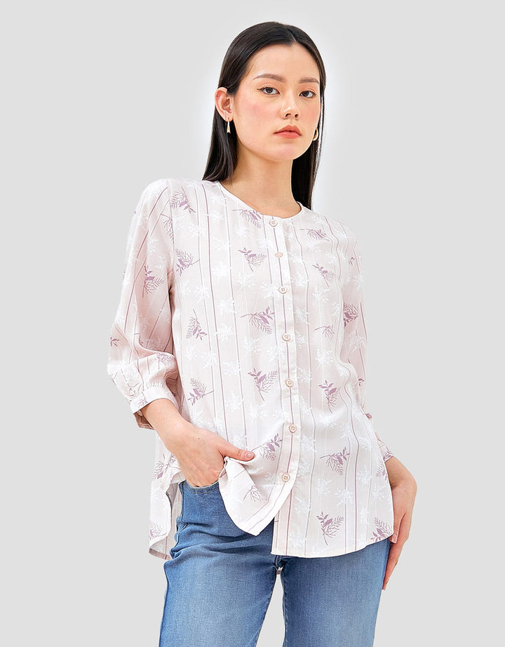 Geela Leony Leaf Blouse Wanita