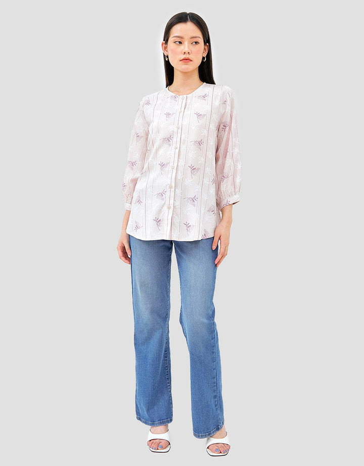Geela Leony Leaf Blouse Wanita