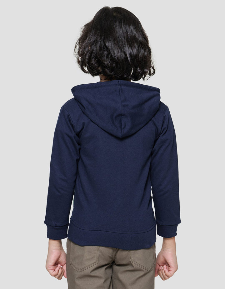 Little M Dino Aplikasi Jaket Terry Anak Laki-Laki