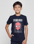 Marvel Spiderman Face Web Crawling Boys T-Shirt