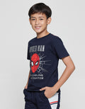 Marvel Spiderman Face Web Crawling Boys T-Shirt