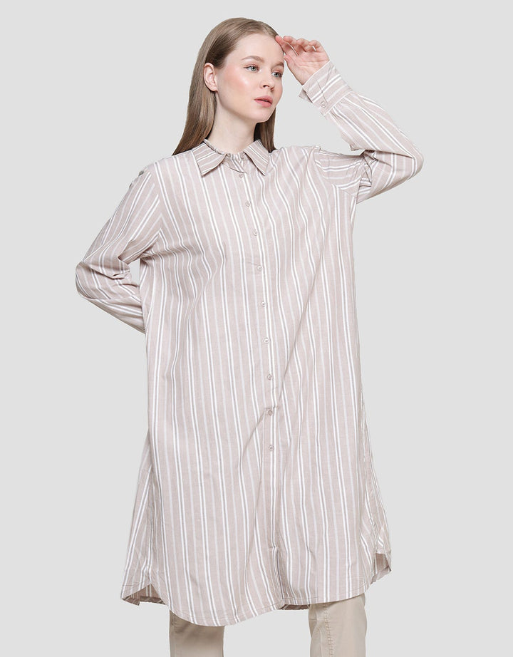 Cardinal Ladies Striped Kemeja Wanita