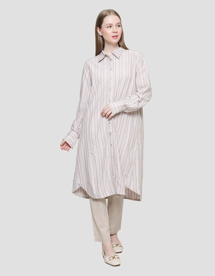 Cardinal Ladies Striped Kemeja Wanita