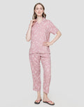 Nevada Short Sleeve Pyjama Celana Wanita Memphis Minimalis