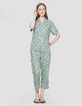 Nevada Short Sleeve Pyjama Celana Wanita Memphis Minimalis