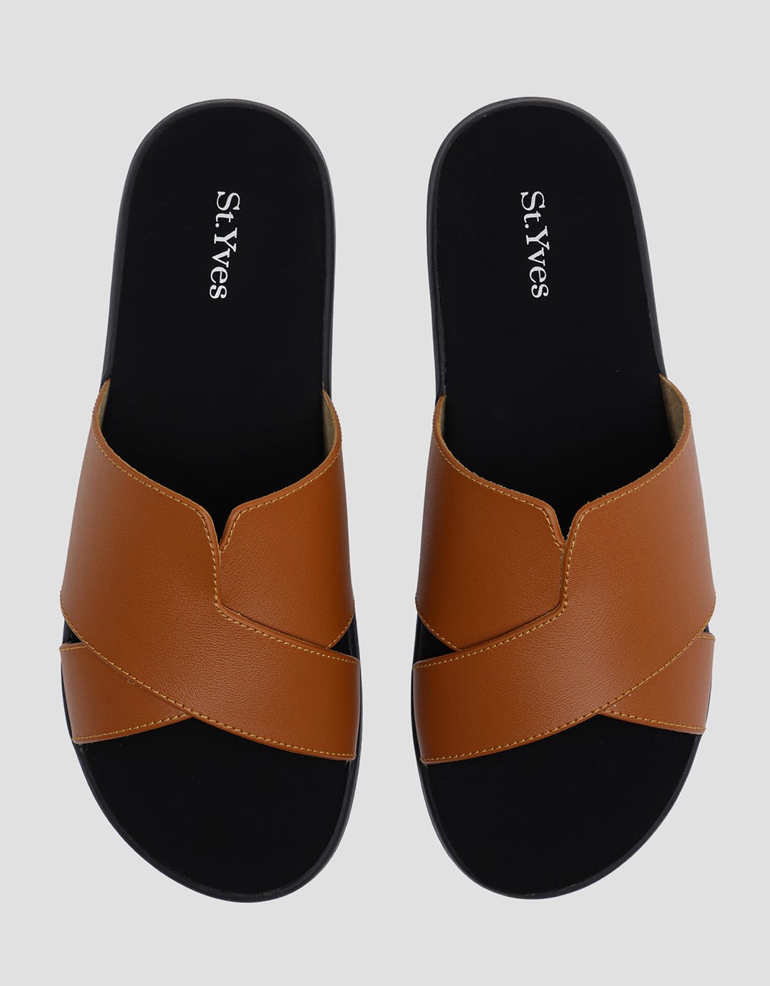 St. Yves Unique Cross Strap Sandal Slip On Wanita