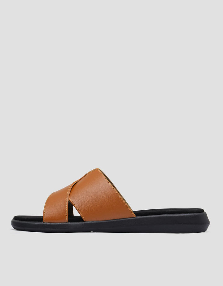 St. Yves Unique Cross Strap Sandal Slip On Wanita