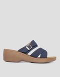 St. Yves Buckle Strap Sandal Wedges Wanita