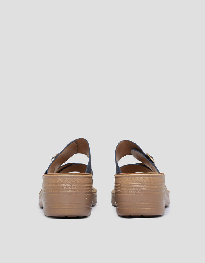 St. Yves Buckle Strap Sandal Wedges Wanita