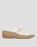 St. Yves Buckle Strap Sandal Wedges Wanita