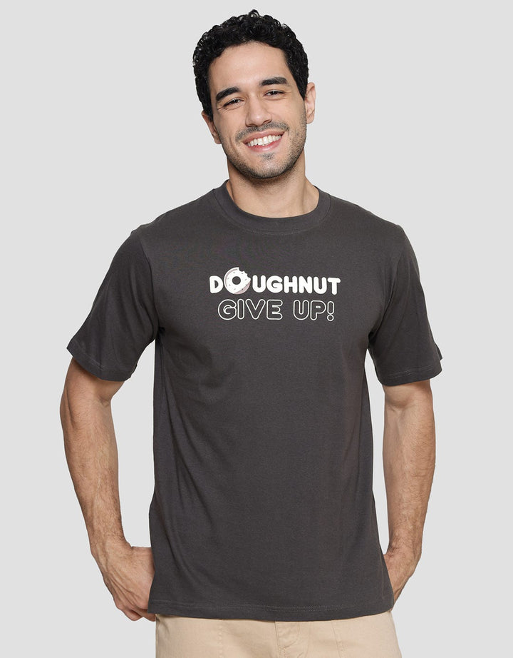 T Zone Wording - Doughnnut Give Up Men's Short Sleeve T-Shirt