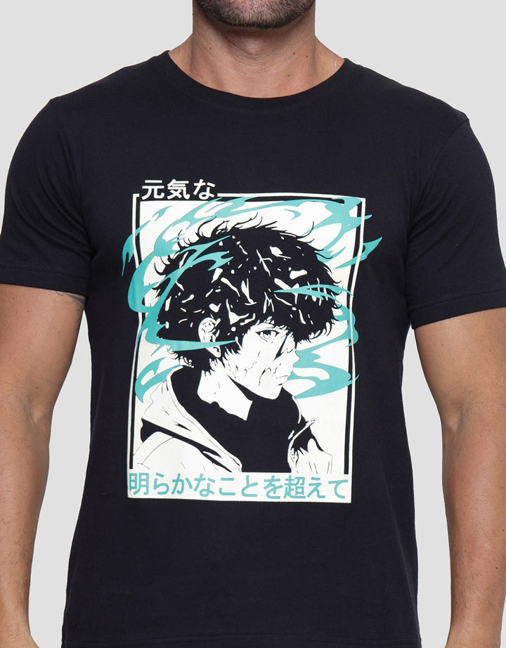 T Zone Anime Photo Print Kaos Casual Pria