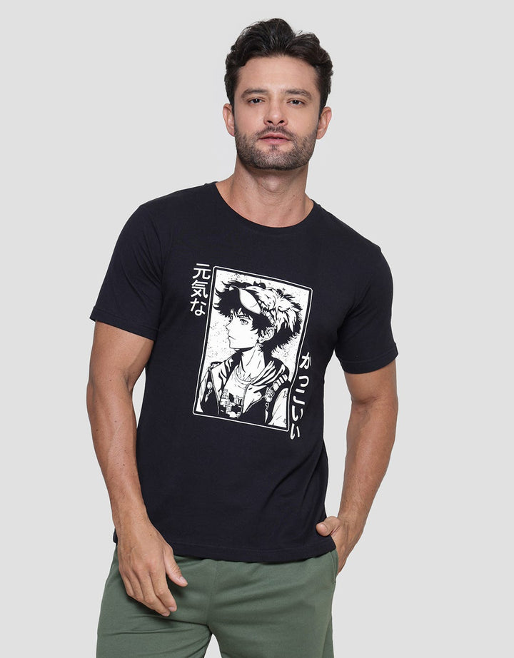 T Zone Anime Theme Print Kaos Pria