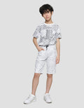Nevada Print Terry Textured Double Rib Boys Shorts