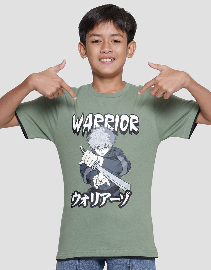 Nevada Kaos Lengan Pendek Print Anime Anak Laki-laki