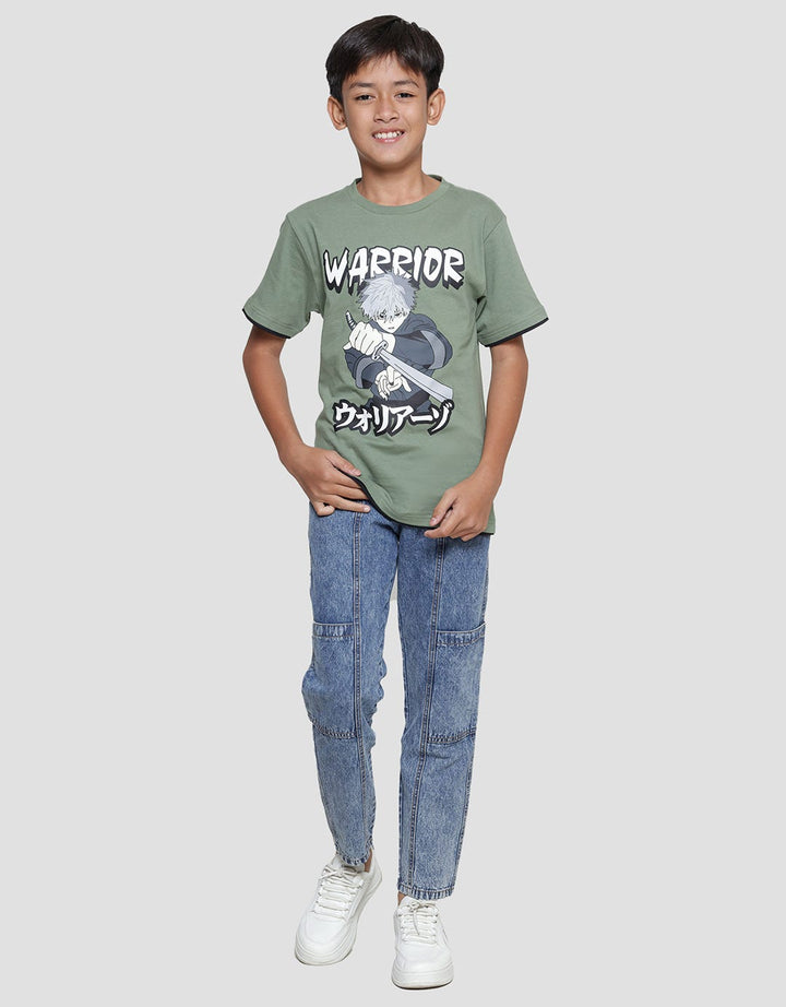 Nevada Kaos Lengan Pendek Print Anime Anak Laki-laki
