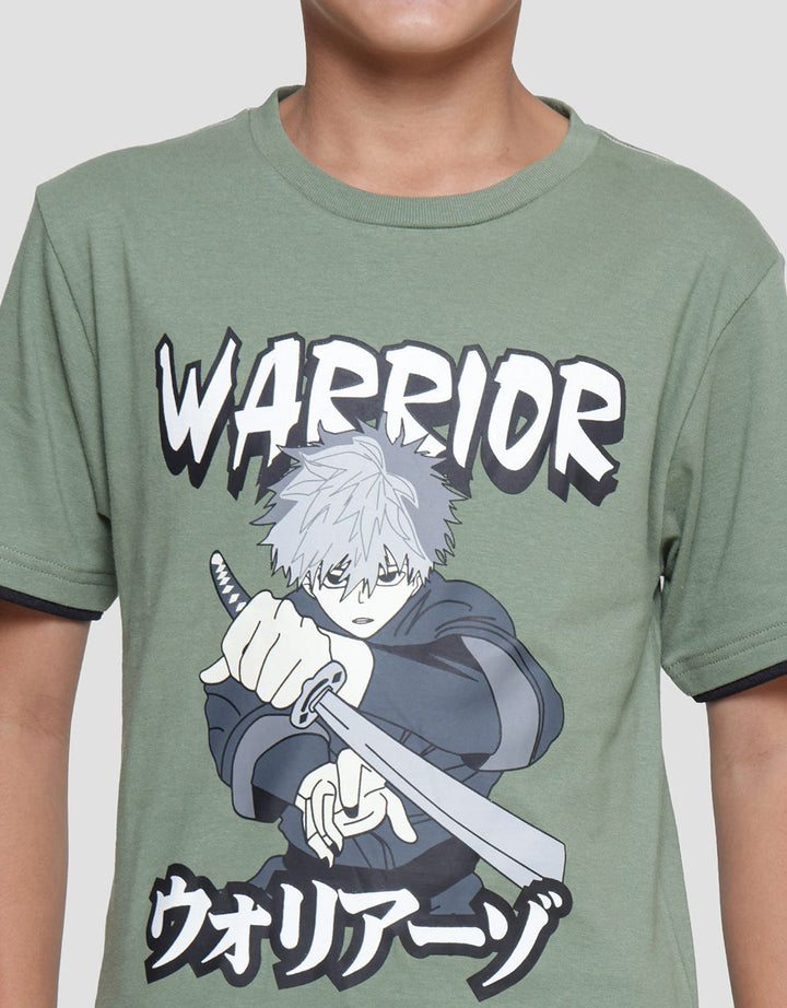 Nevada Kaos Lengan Pendek Print Anime Anak Laki-laki