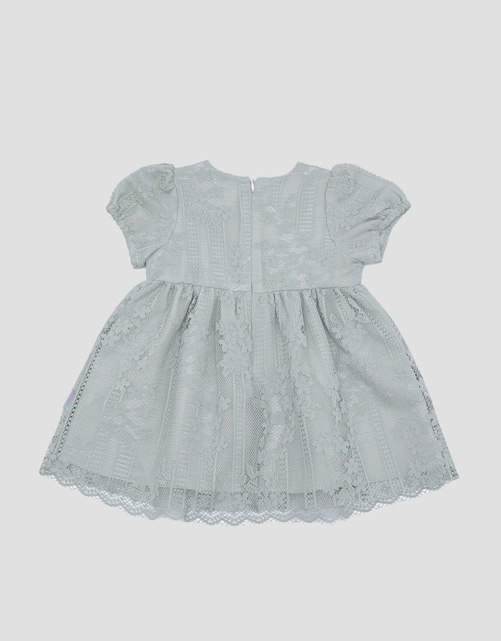 Pipiniko Ruffle Double Lace Midi Dress for Girls