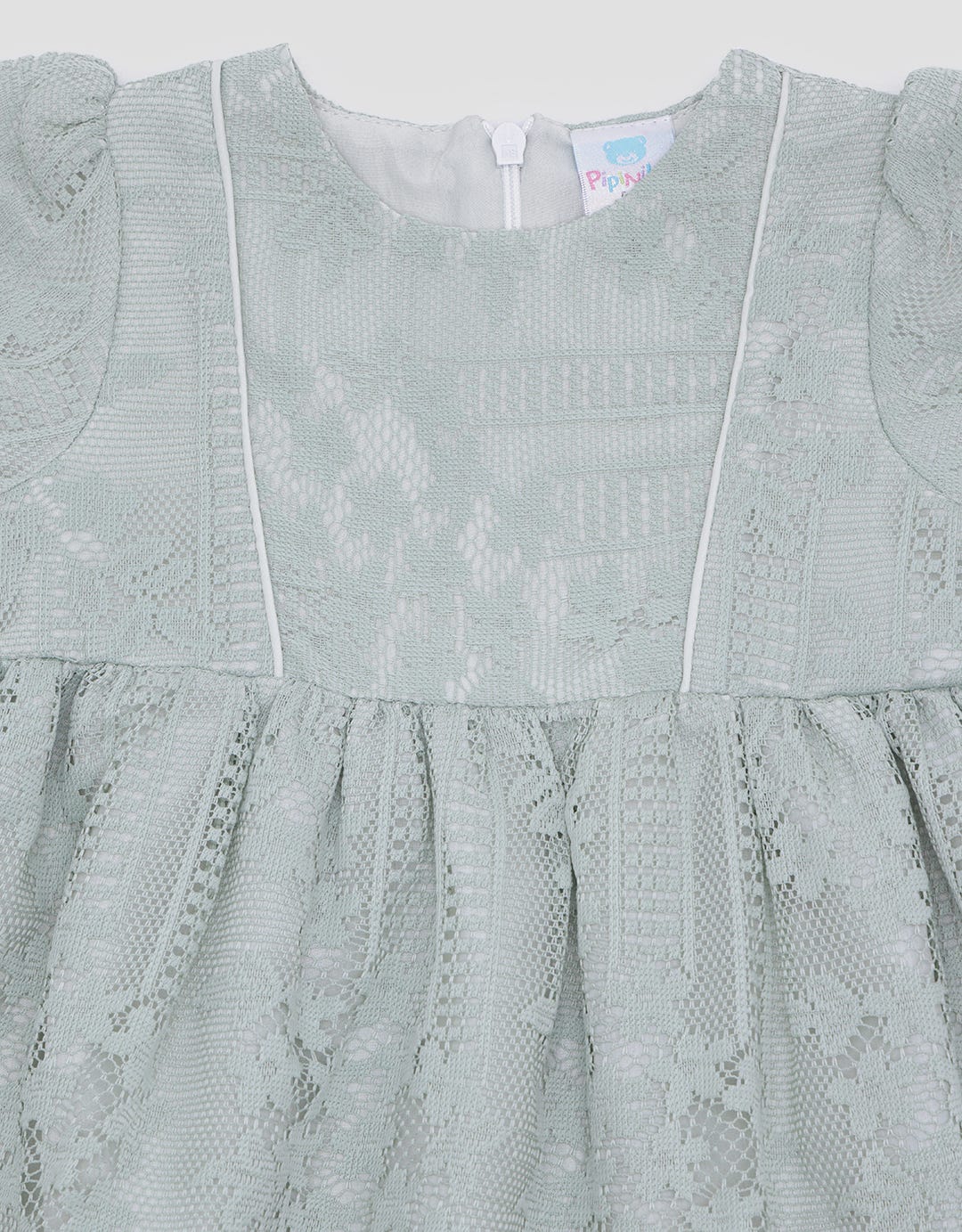 Pipiniko Ruffle Double Lace Midi Dress for Girls
