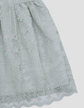 Pipiniko Ruffle Double Lace Midi Dress Anak Perempuan