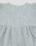 Pipiniko Ruffle Double Lace Midi Dress Anak Perempuan