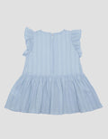 Pipiniko Textured Lace Vertical Midi Dress for Girls