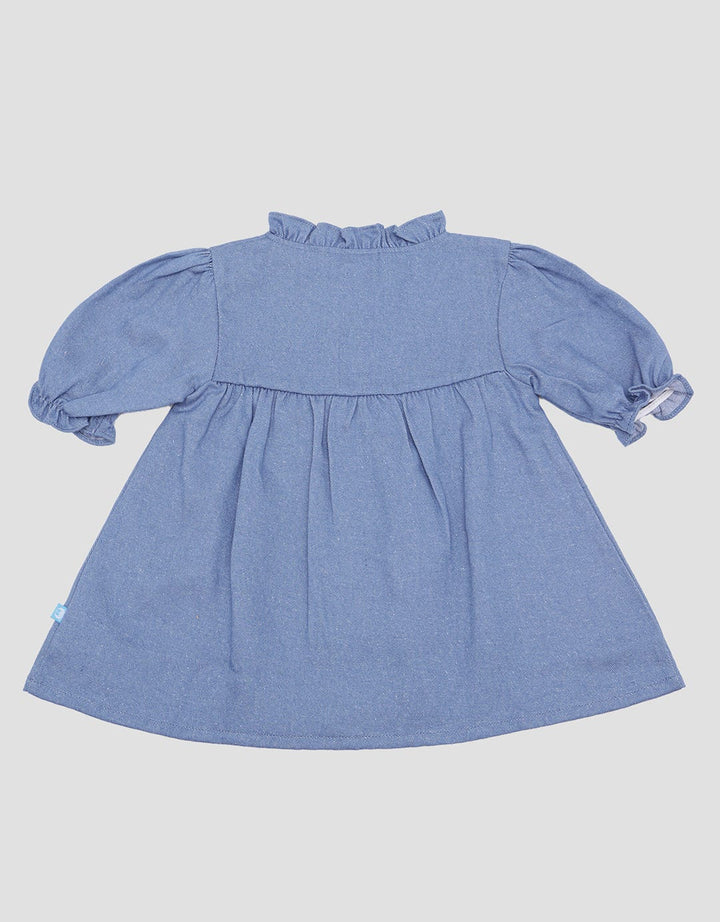 Pipiniko Chambray Ruffle Kaos Anak Bayi