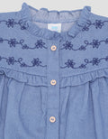 Pipiniko Chambray Ruffle Kaos Anak Bayi