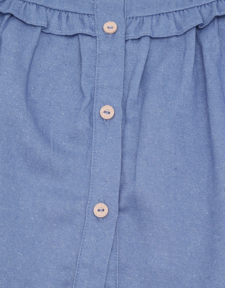 Pipiniko Chambray Ruffle Kaos Anak Bayi