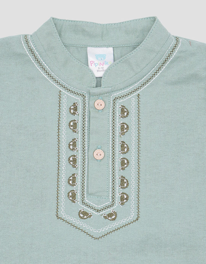 Pipiniko Peci Bamus Dino Trrom12 Romper Set Anak Laki-Laki