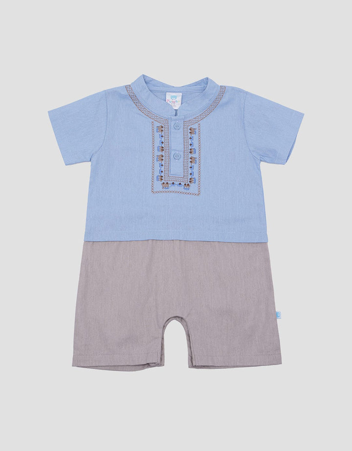 Pipiniko Set Peci Bamus Dino Romper Anak Laki-Laki