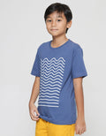 Nevada Waves Outline Kaos Anak Laki-laki