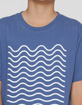 Nevada Waves Outline Kaos Anak Laki-laki